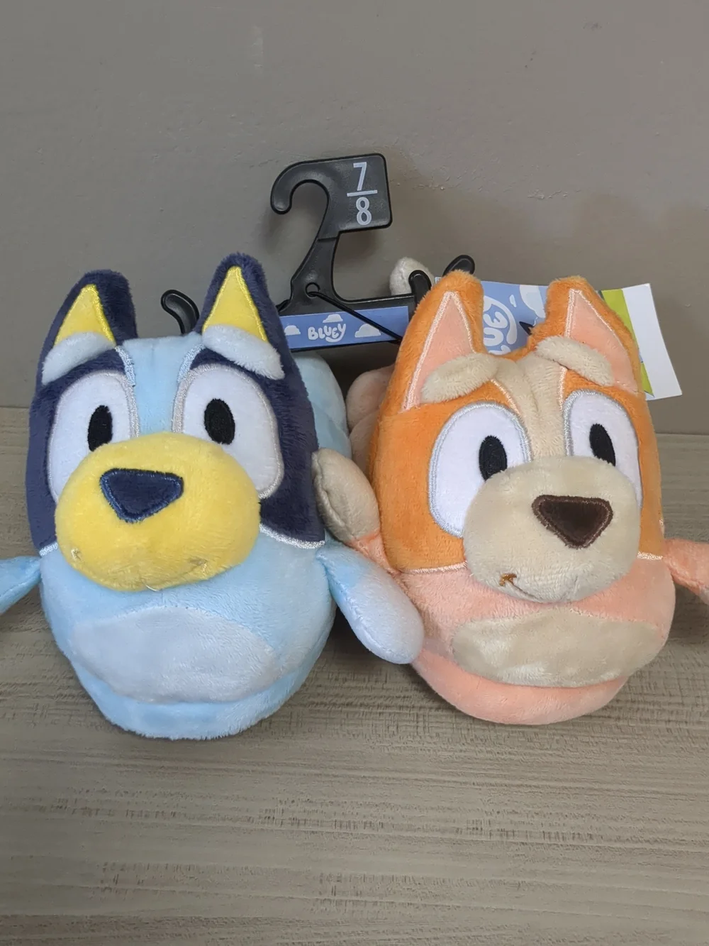 Bluey Plush Kids Slippers - Blue and Orange